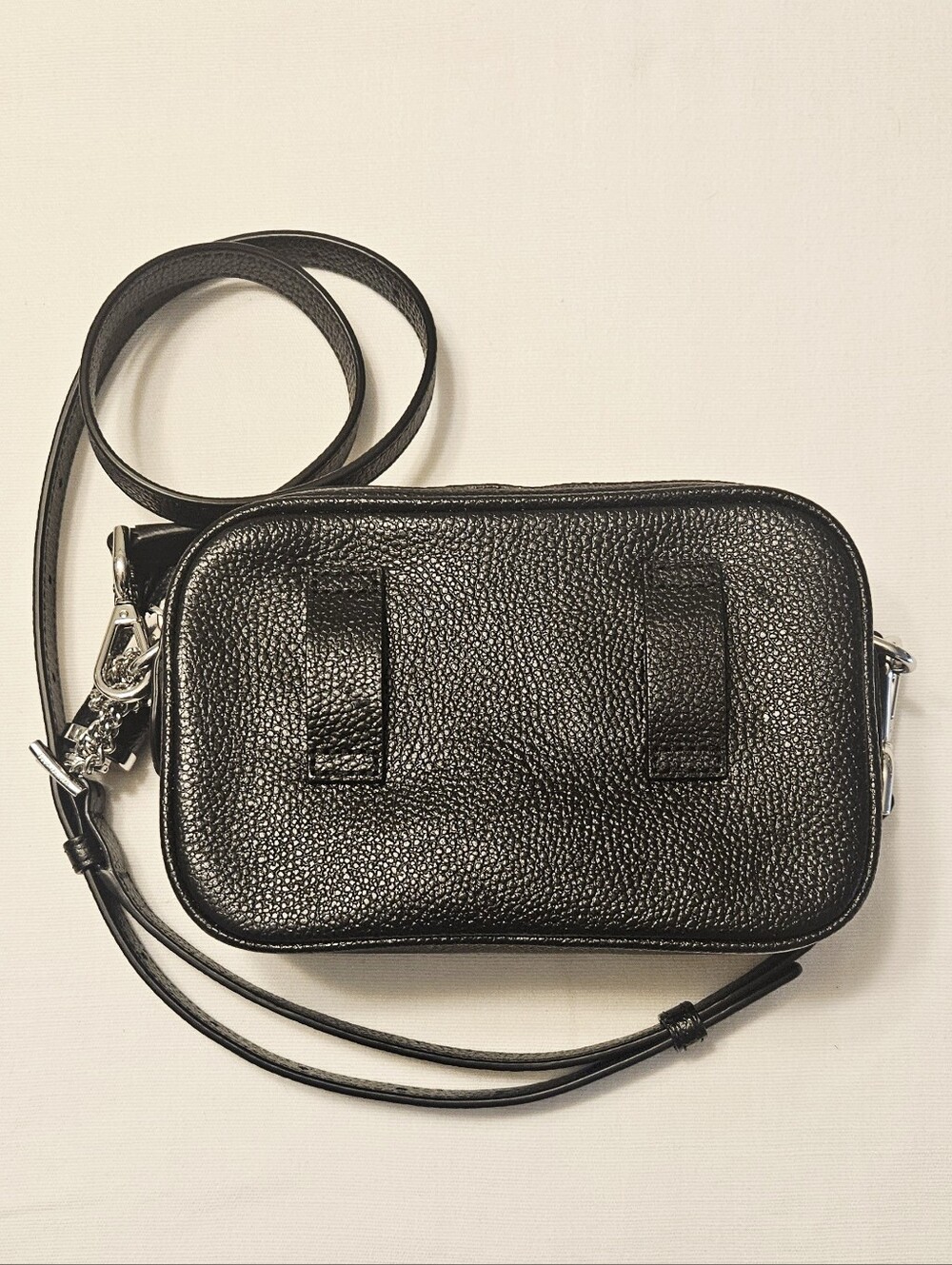 Michael Kors Black Pebbled Leather Crossbody with Tassel - Picture 3 of 8